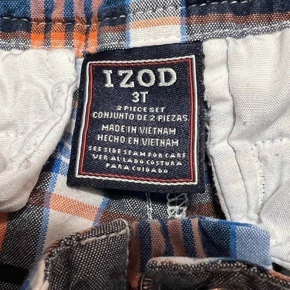 Izod Shorts Orange & Blue (Sz 3T) - Picture 4 of 7